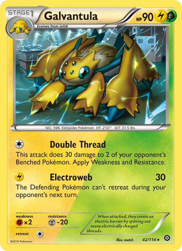 Galvantula - Steam Siege Pokemon Card