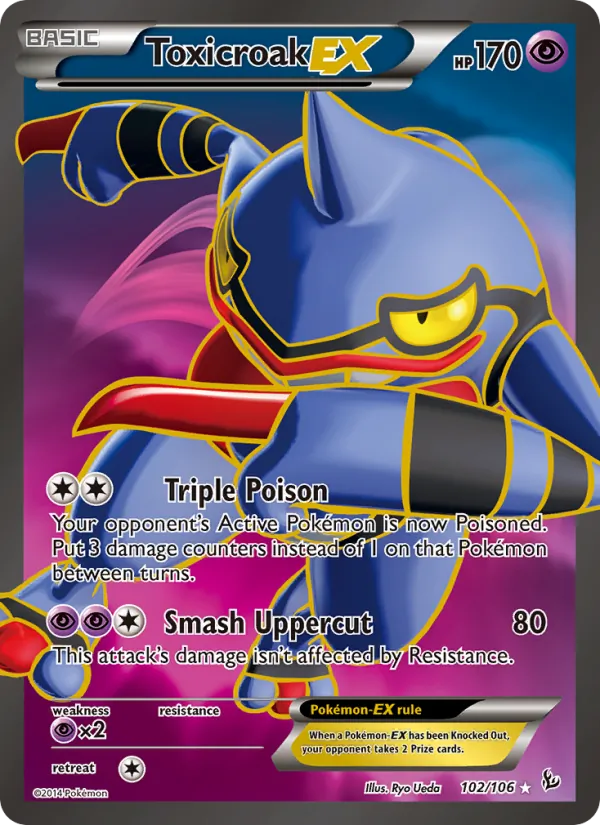 Toxicroak EX - Flashfire Pokemon Card