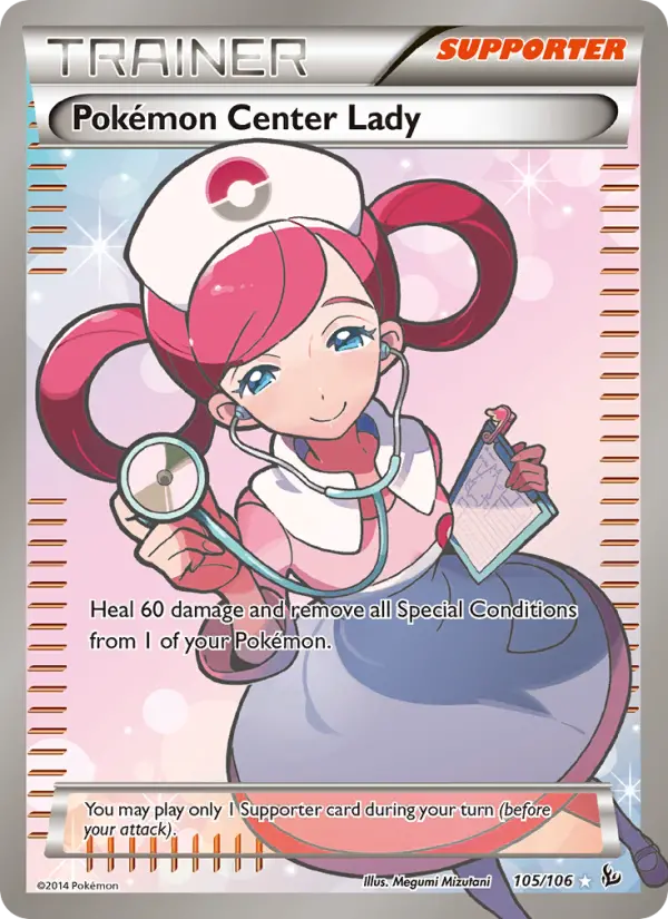 Pokémon Center Lady - Flashfire Pokemon Card