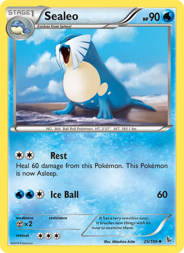 Sealeo - Flashfire Pokemon Card