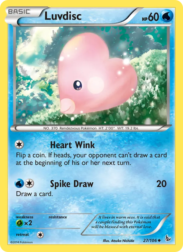 Luvdisc - Flashfire Pokemon Card