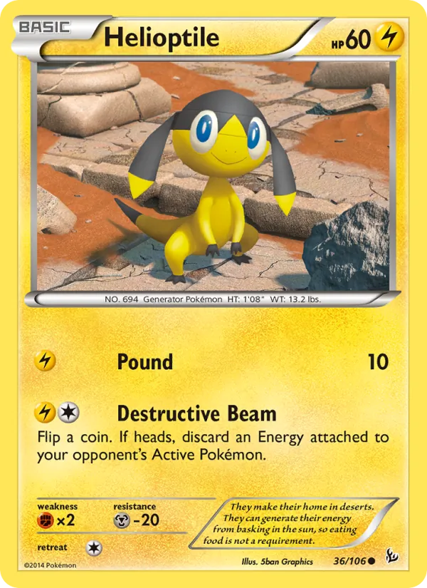 Helioptile - Flashfire Pokemon Card