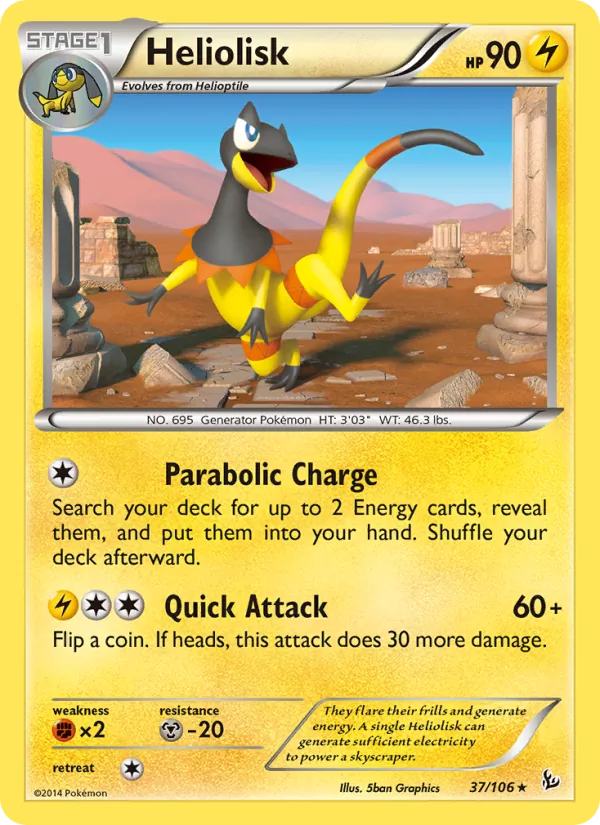 Heliolisk - Flashfire Pokemon Card