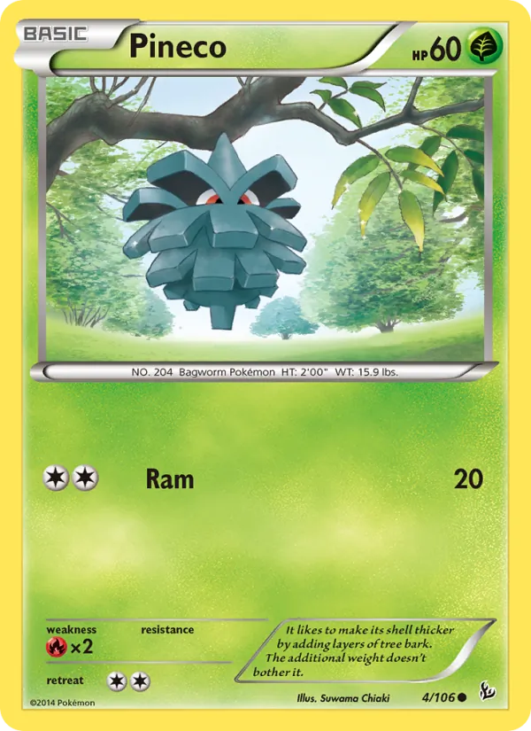 Pineco - Flashfire Pokemon Card