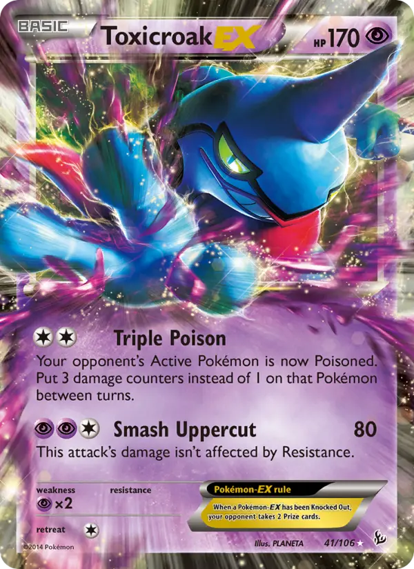 Toxicroak EX - Flashfire Pokemon Card