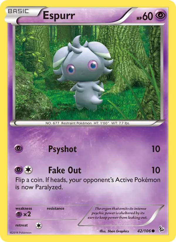 Espurr - Flashfire Pokemon Card