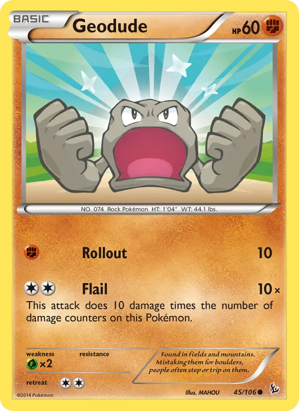 Geodude - Flashfire Pokemon Card
