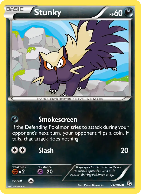 Stunky - Flashfire Pokemon Card