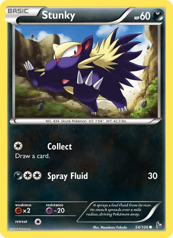 Stunky - Flashfire Pokemon Card