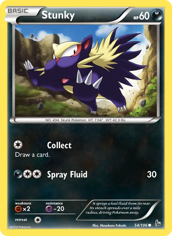 Stunky - Flashfire Pokemon Card