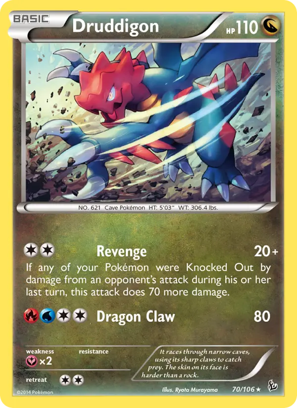 Druddigon - Flashfire Pokemon Card
