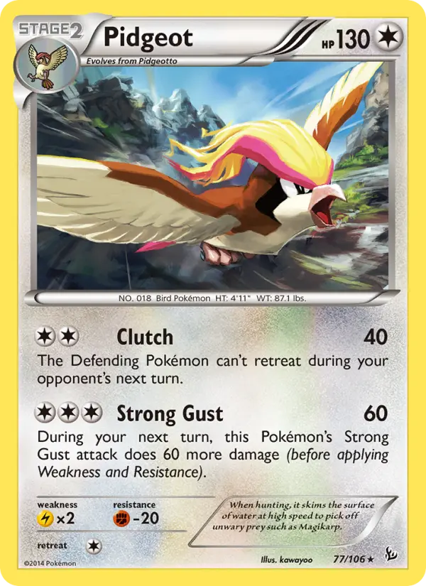 Pidgeot - Flashfire Pokemon Card
