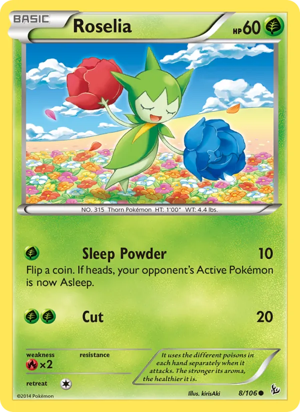 Roselia - Flashfire Pokemon Card