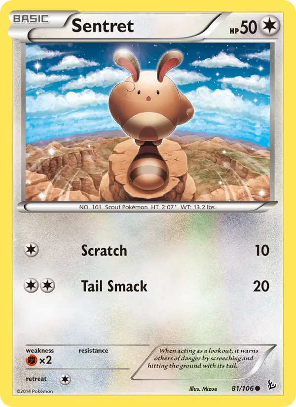 Sentret - Flashfire Pokemon Card