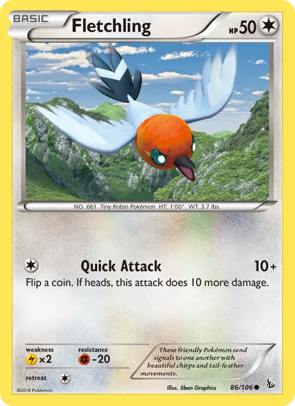 Fletchling - Flashfire Pokemon Card