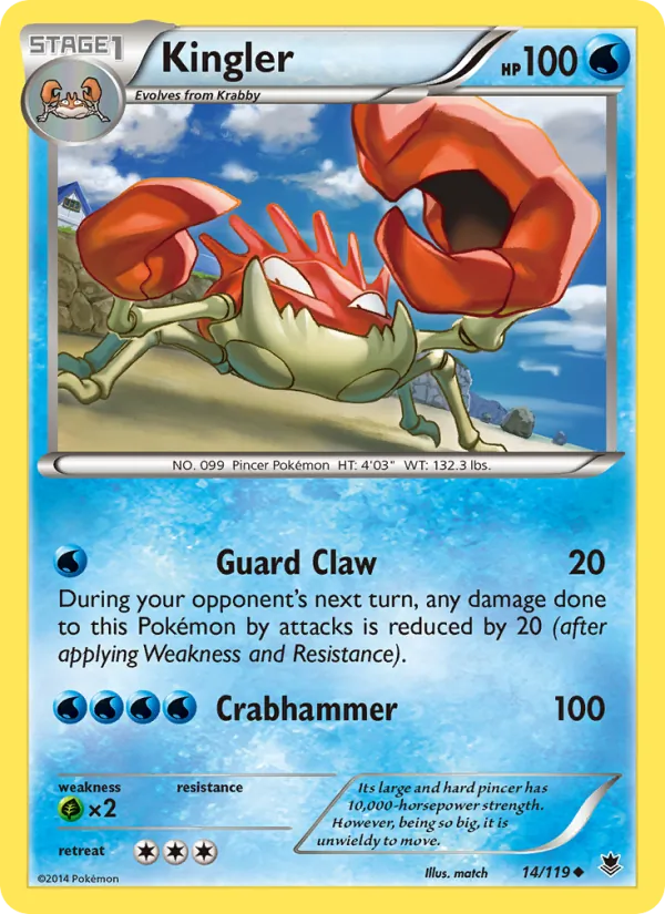 Kingler - Phantom Forces Pokemon Card