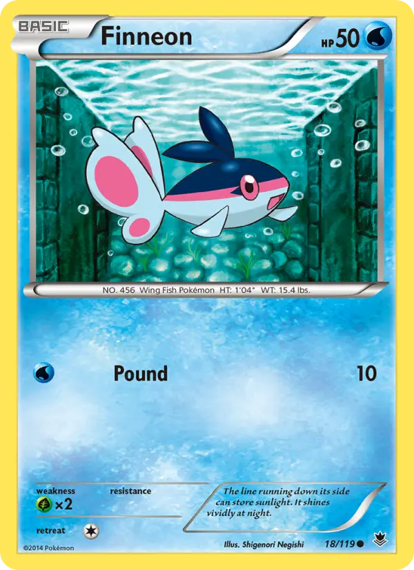 Finneon - Phantom Forces Pokemon Card
