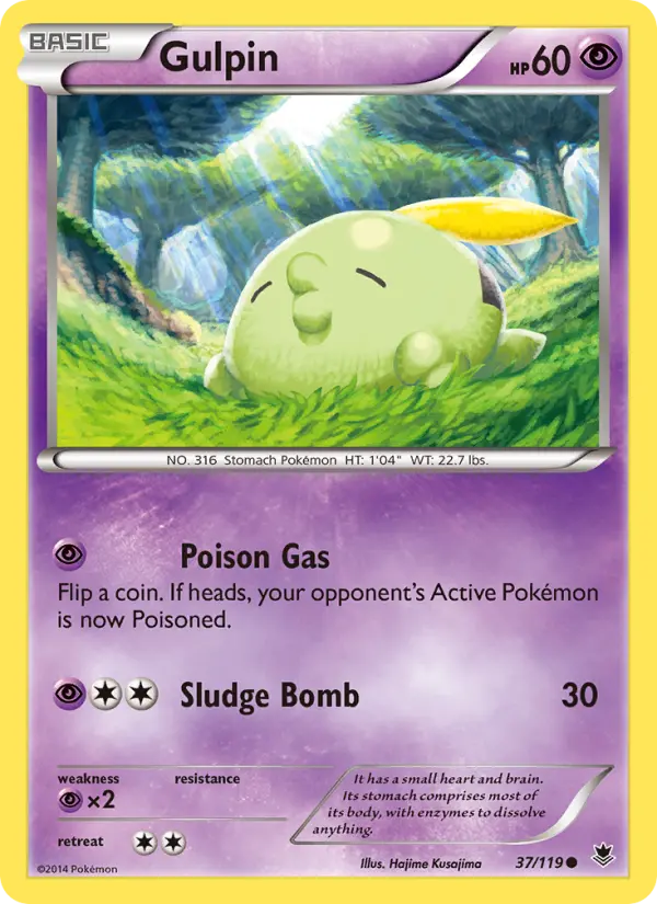 Gulpin - Phantom Forces Pokemon Card