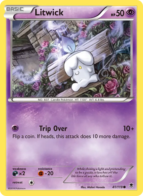 Litwick - Phantom Forces Pokemon Card