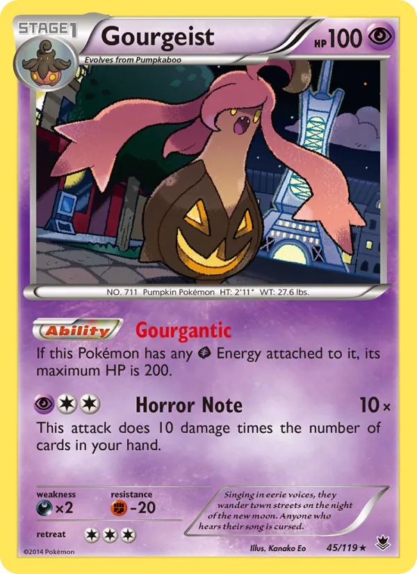 Gourgeist - Phantom Forces Pokemon Card