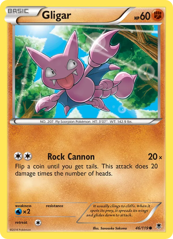 Gligar - Phantom Forces Pokemon Card