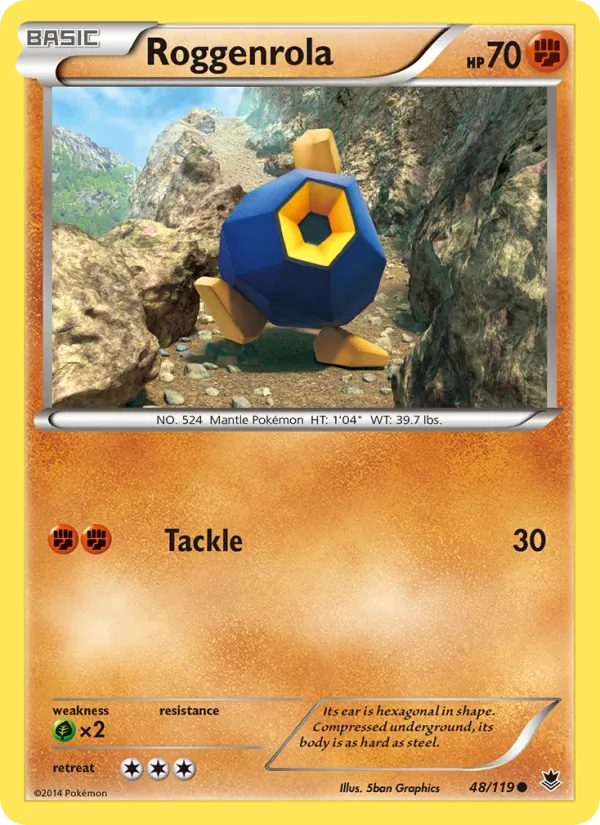 Roggenrola - Phantom Forces Pokemon Card