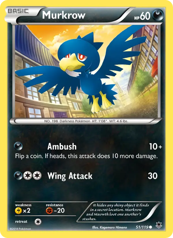 Murkrow - Phantom Forces Pokemon Card