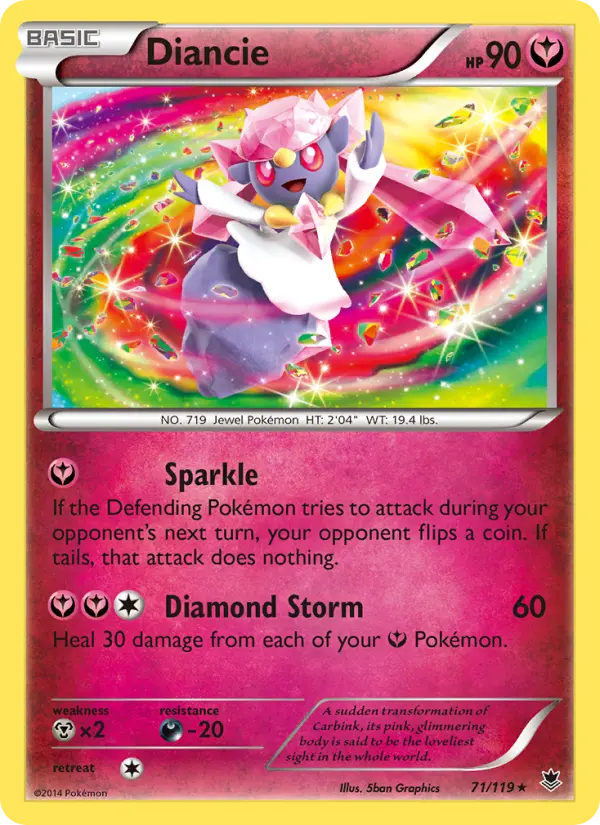 Diancie - Phantom Forces Pokemon Card