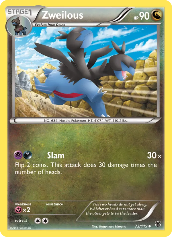 Zweilous - Phantom Forces Pokemon Card
