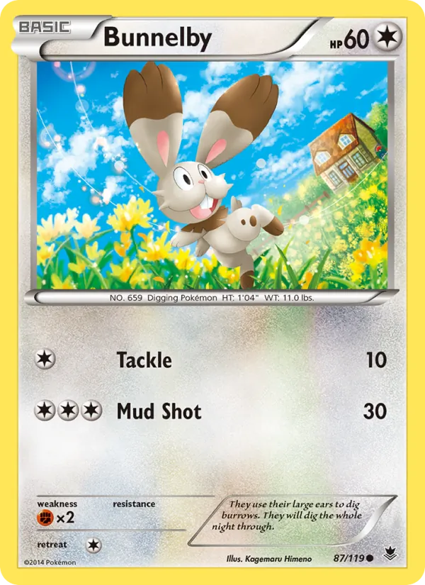Bunnelby - Phantom Forces Pokemon Card