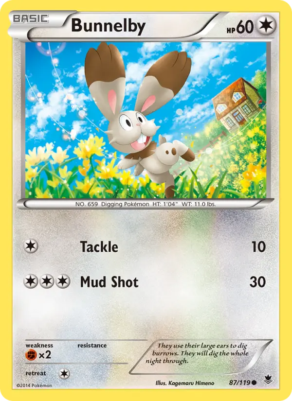 Bunnelby - Phantom Forces Pokemon Card