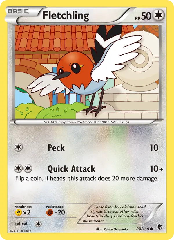 Fletchling - Phantom Forces Pokemon Card
