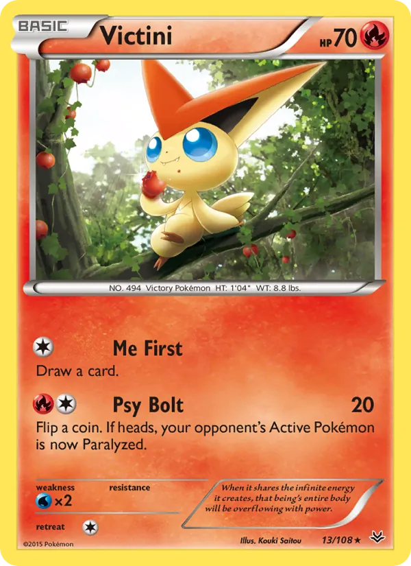 Victini - Roaring Skies Pokemon Card