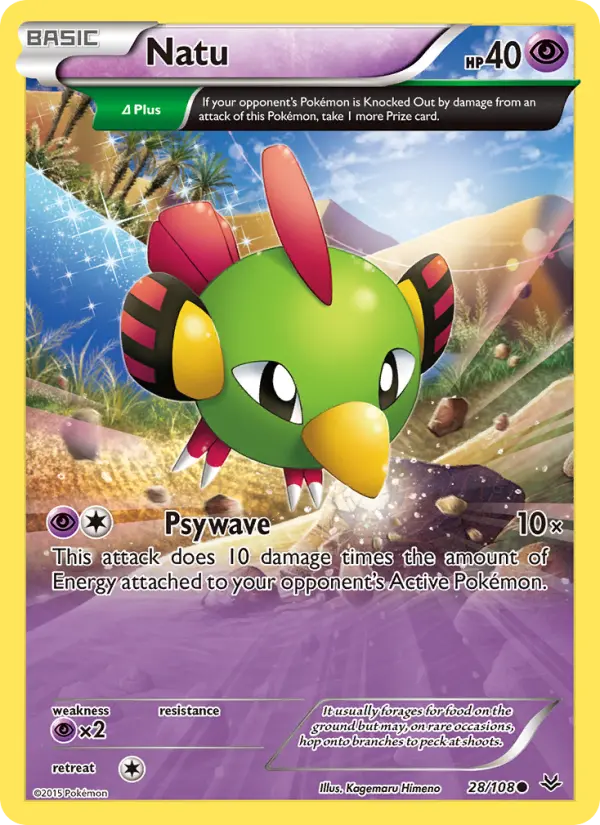Natu - Roaring Skies Pokemon Card