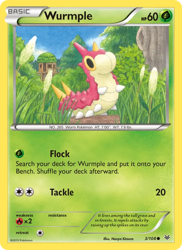 Wurmple - Roaring Skies Pokemon Card