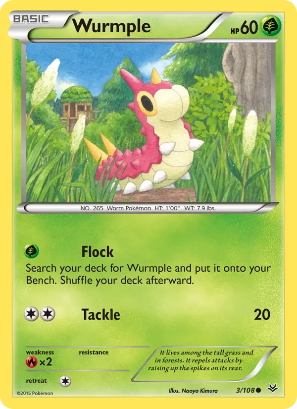 Wurmple - Roaring Skies Pokemon Card