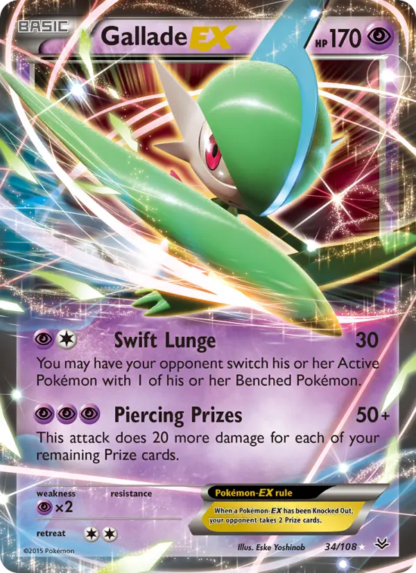Gallade EX - Roaring Skies Pokemon Card