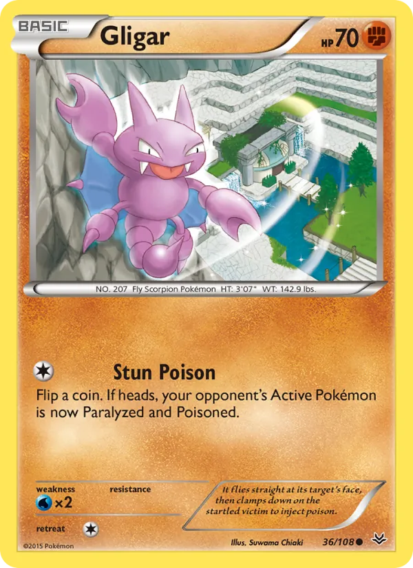 Gligar - Roaring Skies Pokemon Card