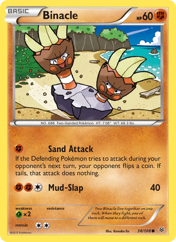 Binacle - Roaring Skies Pokemon Card
