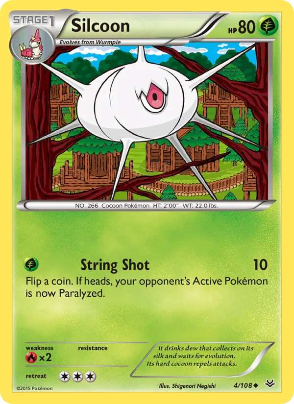 Silcoon - Roaring Skies Pokemon Card