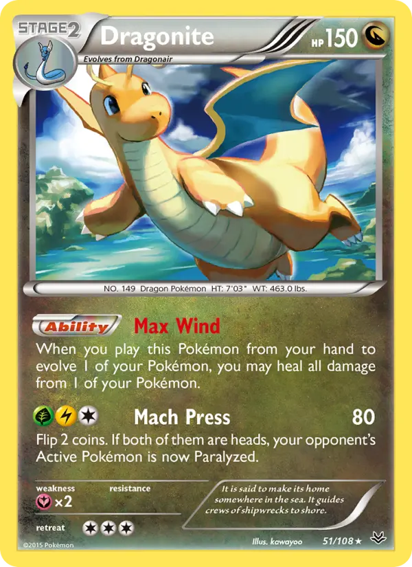 Dragonite - Roaring Skies Pokemon Card