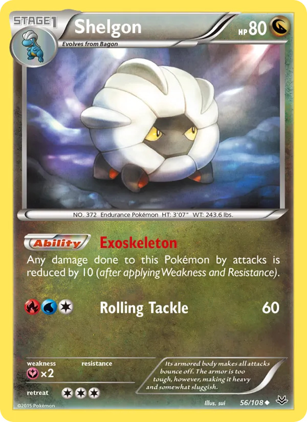 Shelgon - Roaring Skies Pokemon Card