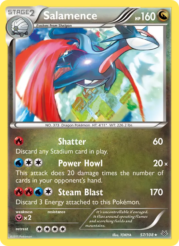 Salamence - Roaring Skies Pokemon Card