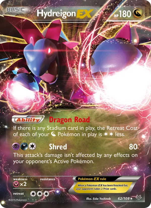 Hydreigon EX - Roaring Skies Pokemon Card