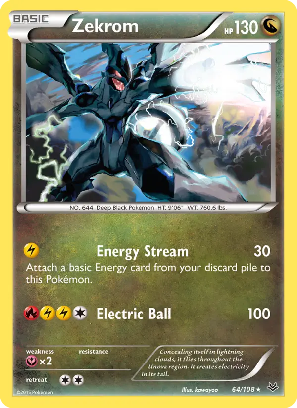 Zekrom - Roaring Skies Pokemon Card