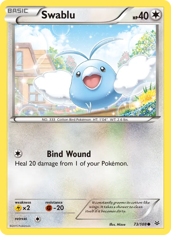 Swablu - Roaring Skies Pokemon Card