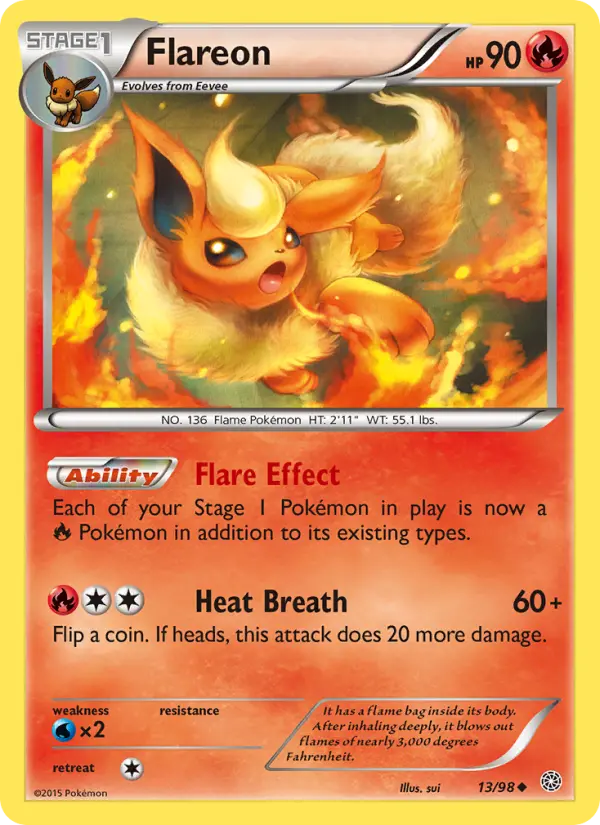 Flareon - Ancient Origins Pokemon Card