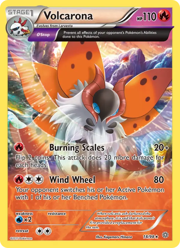 Volcarona - Ancient Origins Pokemon Card