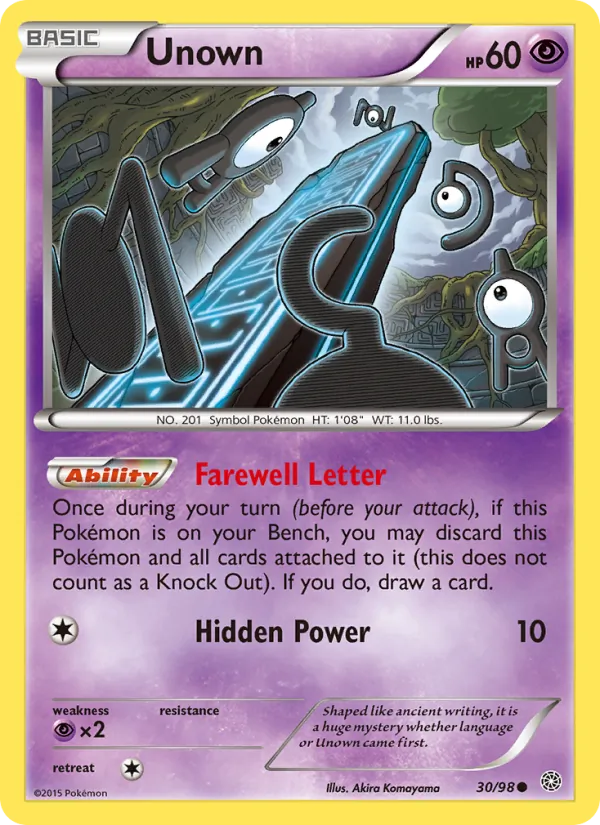 Unown - Ancient Origins Pokemon Card