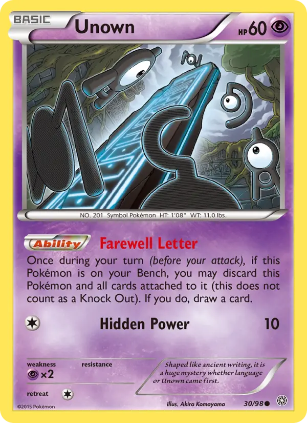 Unown - Ancient Origins Pokemon Card